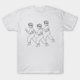 group of children practicing martial arts T-Shirt